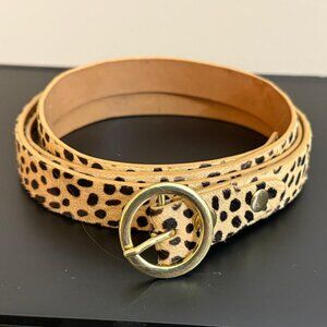GAP O-Ring Belt Leopard-Print Velvet size M